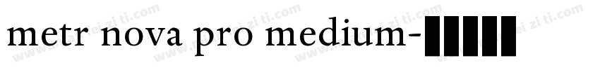 metr nova pro medium字体转换